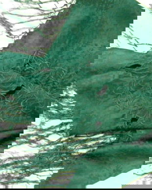 Esarfa cu franjuri si broderie