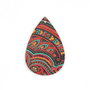 Pandantiv boho piele ecologica / multi rosu PU8 Cod:  DVLAK-T 008