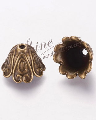 Capac bronz antichizat, 15x11mm