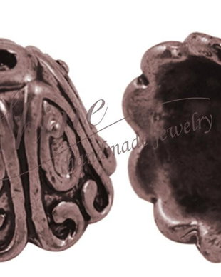 Capac cupru antichizat, 15x11mm