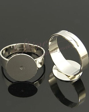 Baza inel platinum, 12mm platou