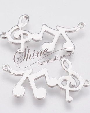 Link music, platinum, 16.5x29.5x1mm