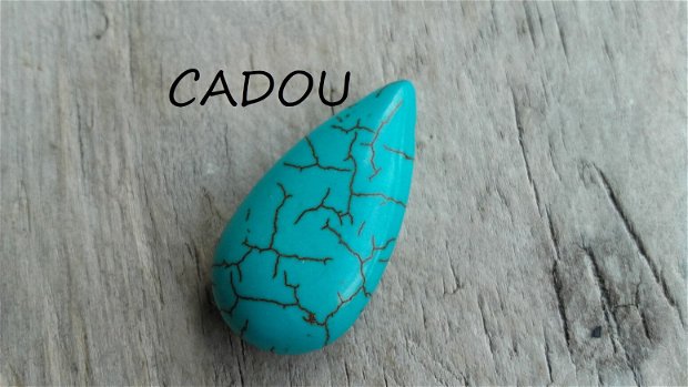 Pandantiv turquoise, 28x14 mm   CADOU