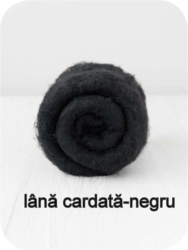 lana cardata- Negru