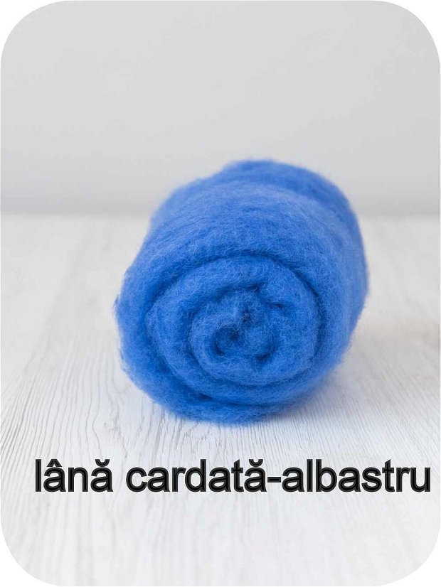 lana cardata- albastru
