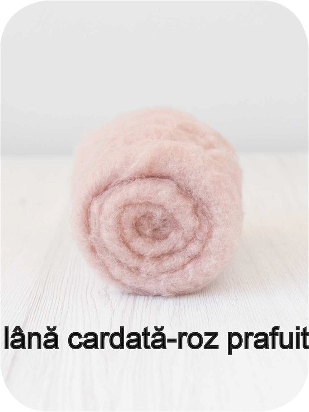 lana cardata- roz prafuit