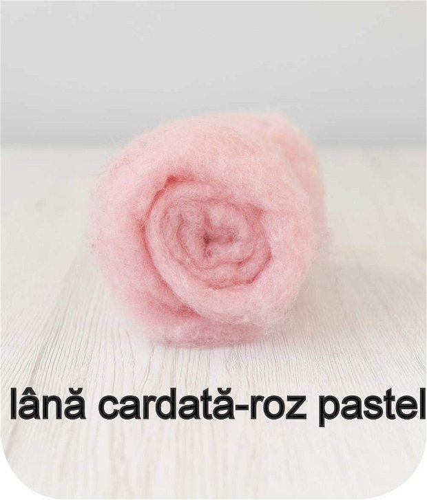 lana cardata- roz pastel