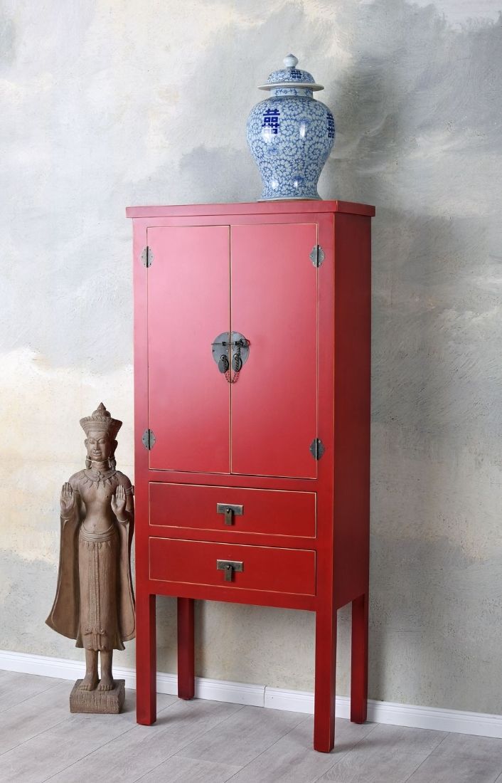 Cabinet exotic din lemn masiv rosu