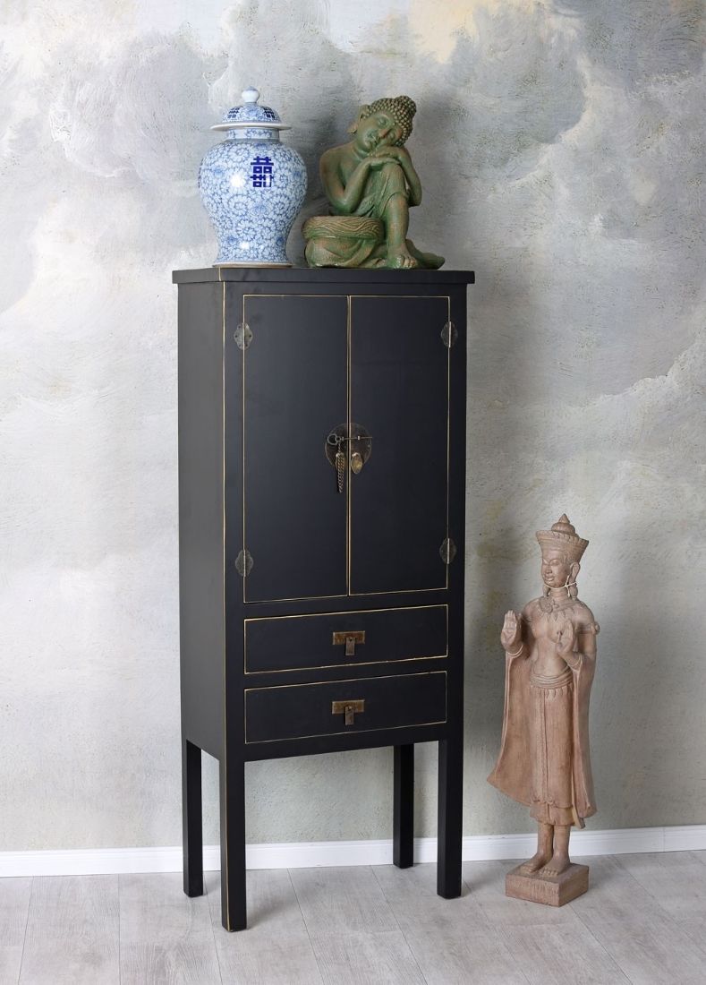 Cabinet exotic din lemn masiv negru