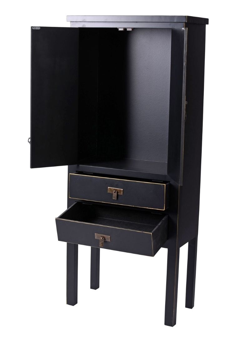 Cabinet exotic din lemn masiv negru