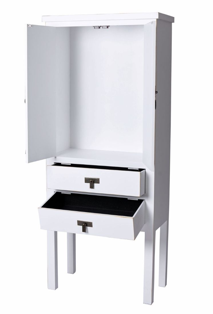 Cabinet exotic din lemn masiv alb