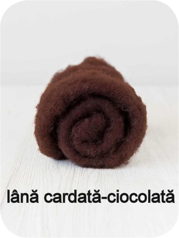 lana cardata-ciocolata