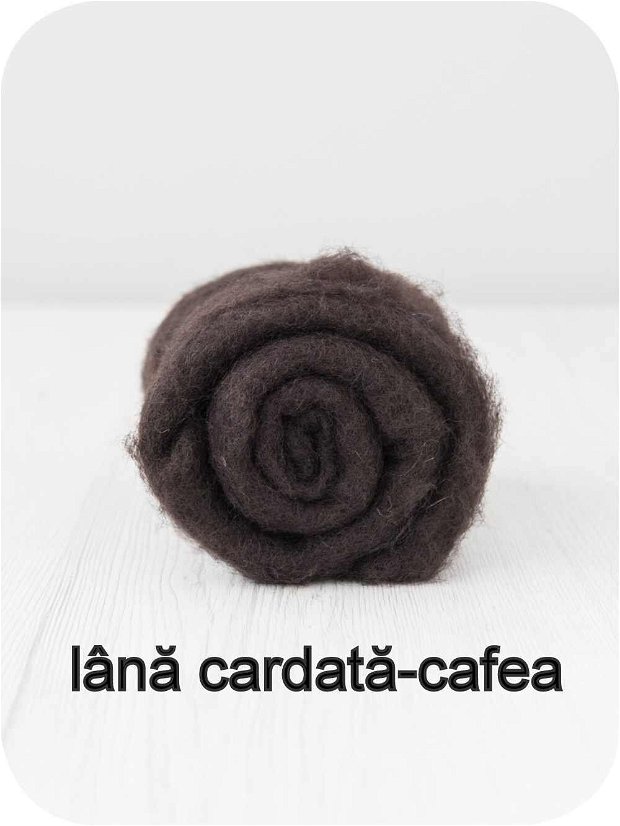 lana cardata-cafea