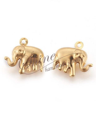 Charm elefant, otel inoxidabil auriu