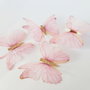 Fluture dublu, organza roz 50x35mm Cod:  DVLAK-T 009