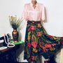 Set fusta pantalon și bluza mătase naturala
