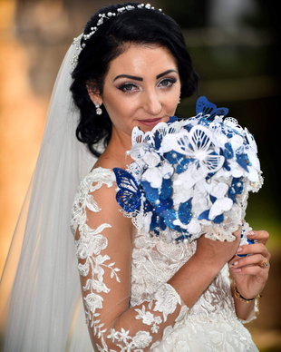 Buchet mireasa cu fluturi Regal