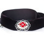 Chocker din catifea neagra si broderie manuala
