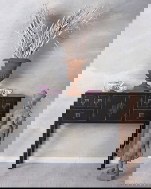 Consola exotica din lemn masiv negru