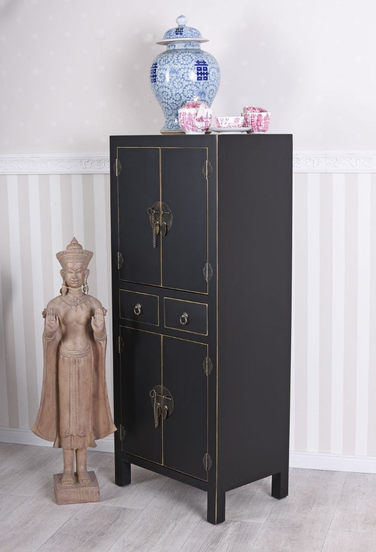 Cabinet exotic din lemn masiv negru