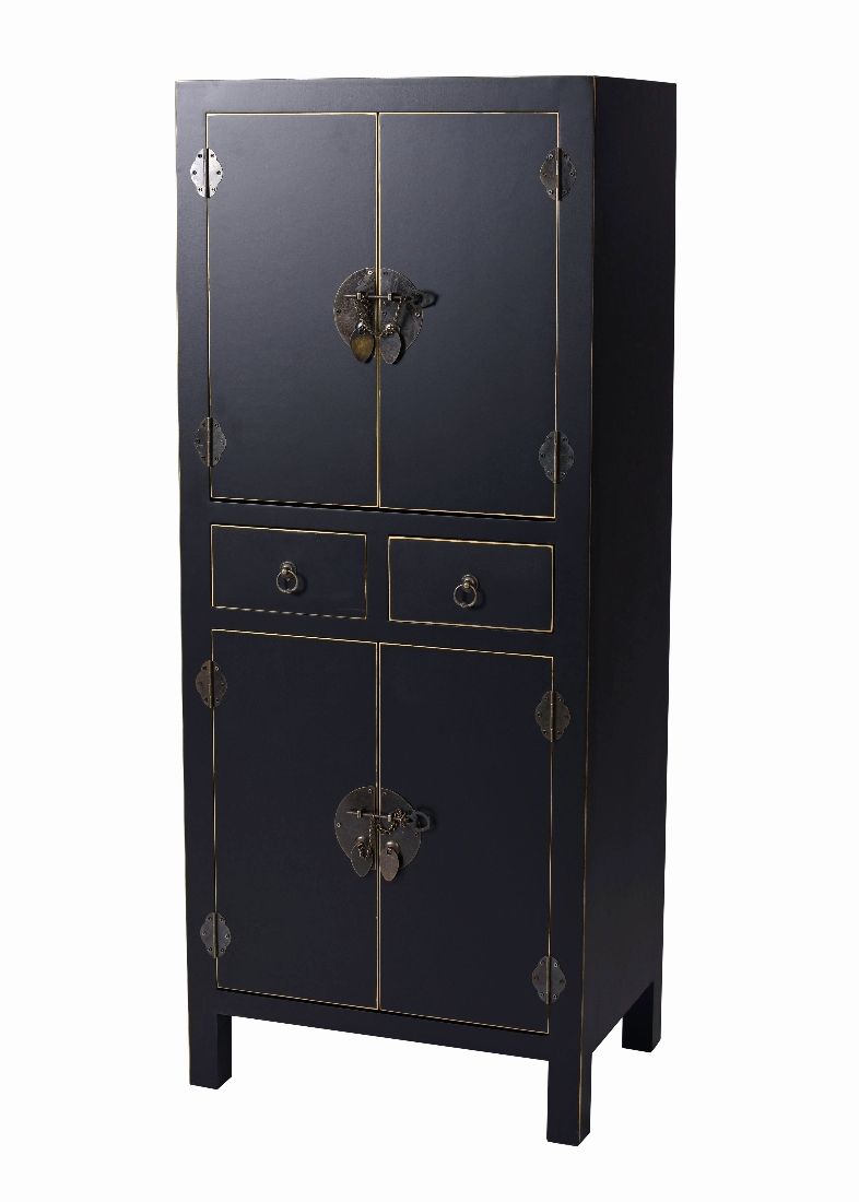 Cabinet exotic din lemn masiv negru