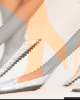 Pantofi Casual Omelo Argintii