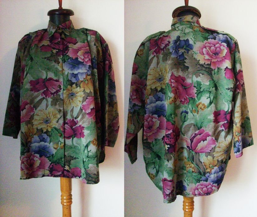 BLUZA 80s FRENCH FLORAL