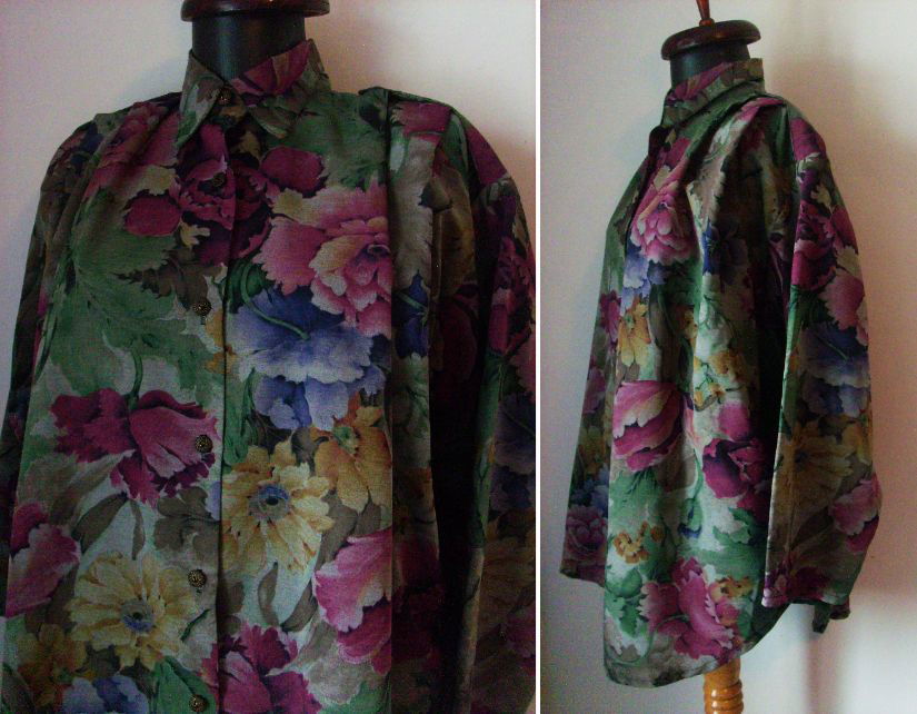 BLUZA 80s FRENCH FLORAL