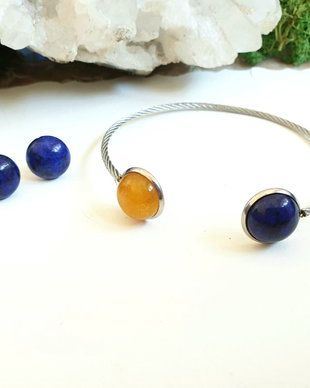 Set /bratara si cercei/lapis lazuli si jad
