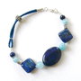 Bratara lapis lazuli si acvamarin