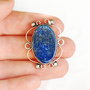 Pandant/link  Lapis Lazuli in rama argintata