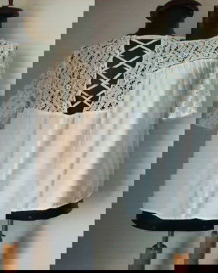 ZARA BLUZA PANZA TOPITA DANTELA