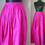 FUSTA AMPLA CHANTUG MATASE NATURALA FUCSHIA