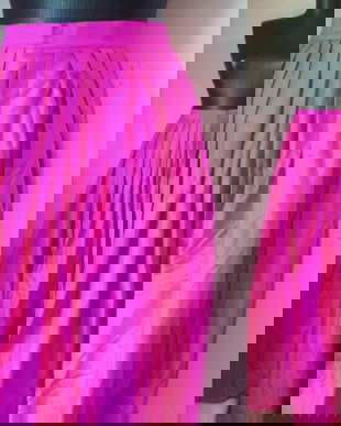 FUSTA AMPLA CHANTUG MATASE NATURALA FUCSHIA