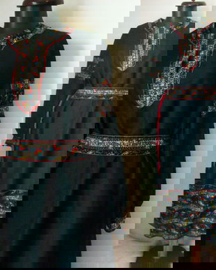 ROCHIE RETRO TRIPLUVOAL NEGRU SI STOFA LANA FINA BASMA