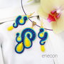 Set soutache galben-indigo