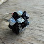 Inel reglabil cu opalit si blue goldstone