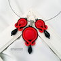 Set soutache rosu si negru