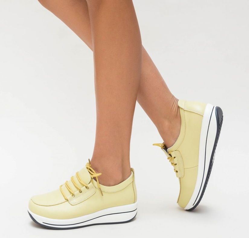 Pantofi Casual Ronto Galbeni 2