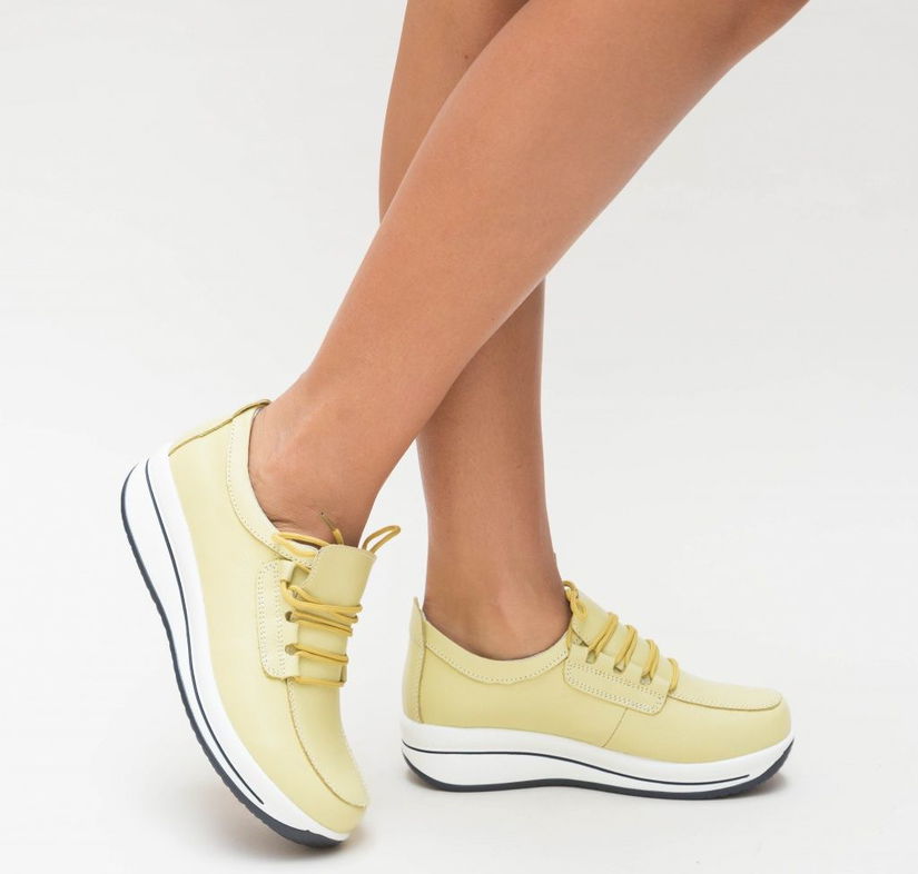 Pantofi Casual Ronto Galbeni 2