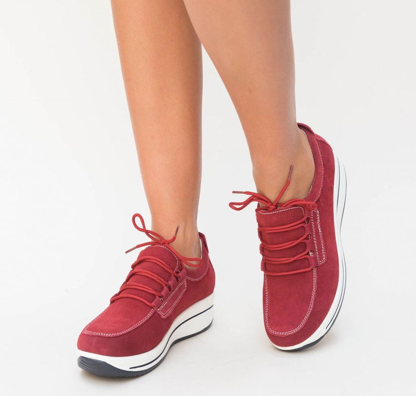 Pantofi Casual Ronto Rosii 2