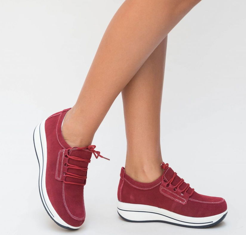 Pantofi Casual Ronto Rosii 2