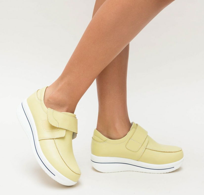 Pantofi Casual Iron Galbeni 2