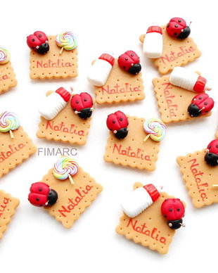 ''Biscuit cu Buburuza''- marturii(magneti)pentru botez