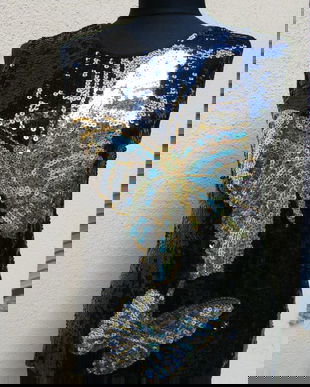 Bluza cu paiete fluturi