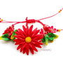 ''Gerbera rosie''- bratara raglabila