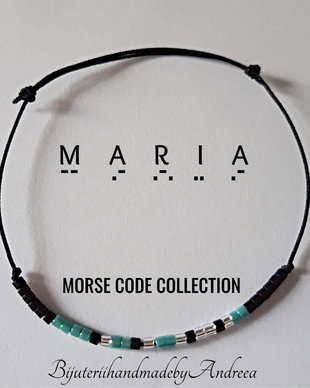 Bratara reglabila cod Morse MARIA