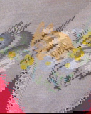 Mileu brodat cu iepurasi