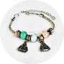 bratara de picior / glezna / mana cu margele lampwork pandora si charm Budha