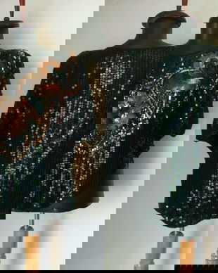 BLUZA NEAGRA BATUTA IN PAIETE